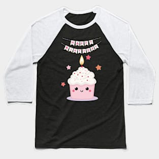 Happy Birthday Cupcake Baseball T-Shirt